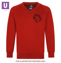 Load image into Gallery viewer, West Thurrock Academy V-Neck Sweatshirt with logo
