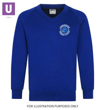 Load image into Gallery viewer, Corringham Primary V-Neck Sweatshirt with logo