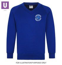 Cargar imagen en el visor de la galería, Corringham Primary V-Neck Sweatshirt with logo