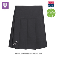 Laden Sie das Bild in den Galerie-Viewer, Hathaway Academy Panel Pleated School Skirt with logo