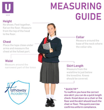 Laden Sie das Bild in den Galerie-Viewer, Hathaway Academy Straight School Skirt with logo