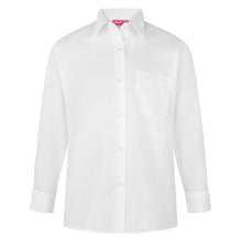 Load image into Gallery viewer, Girls White Easy Care Long Sleeve Blouse (Twin Pack)