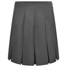 Load image into Gallery viewer, Grey Stitched Down Box Pleat Skirt
