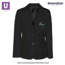 Laden Sie das Bild in den Galerie-Viewer, Hathaway Academy Girls Fitted Eco School Blazer with logo