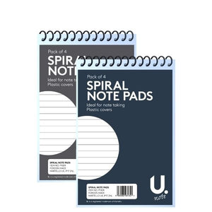 U. Note Spiral Note Pad 6"x4" (4pk)