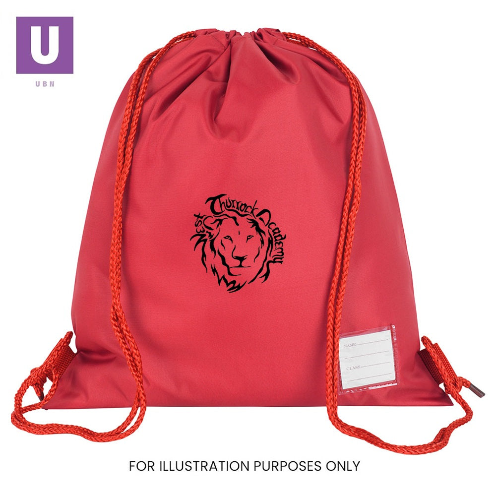 West Thurrock Academy Premium P.E. Bag with logo Uniforms By Niki