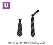 Load image into Gallery viewer, Black & White Thin Stripe Tie (Box of 24)