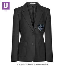 Load image into Gallery viewer, Treetops Girls Fitted Eco School Blazer with logo