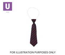 Load image into Gallery viewer, Navy & Red Thin Stripe Tie (Box of 24)