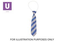 Cargar imagen en el visor de la galería, Royal Blue & White Broad Stripe Tie (Box of 24)