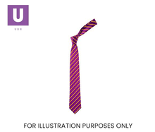 Load image into Gallery viewer, Purple & Gold Thin Stripe Tie (Box of 24)