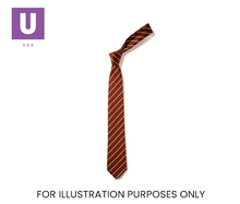 Laden Sie das Bild in den Galerie-Viewer, Maroon & Gold Thin Stripe Tie (Box of 24)