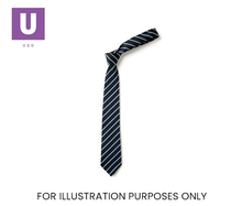 Load image into Gallery viewer, Navy & White Thin Stripe Tie (Box of 24)