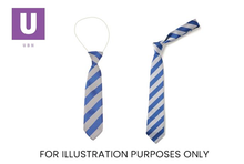Cargar imagen en el visor de la galería, Royal Blue & White Broad Stripe Tie (Box of 24)