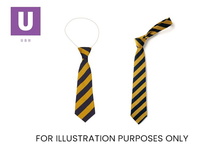 Load image into Gallery viewer, Navy & Gold Broad Stripe Tie (Box of 24)