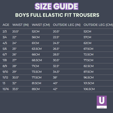 Load image into Gallery viewer, Boys Black Full Elastic Pull-Up Trouser