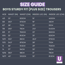Load image into Gallery viewer, Boys Grey Sturdy Fit Trouser (Plus Size)