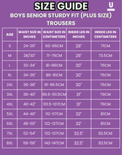 Charger l'image dans la galerie, Boys Black Senior Extra Sturdy Fit Trousers
