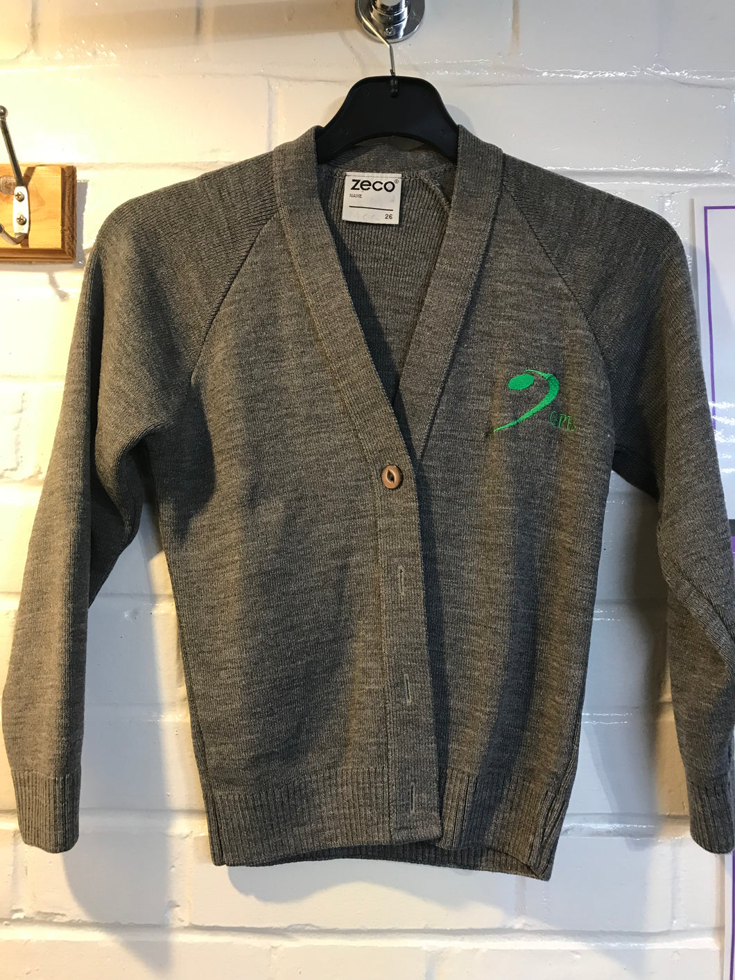 Pre-Loved Gatheway Primary Knitted Cardigan with Logo