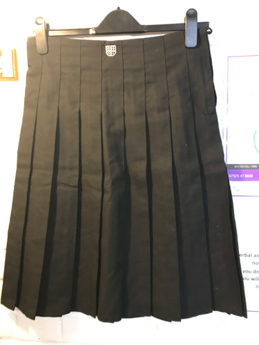 Pre-Loved Black Thames Park Stitch Down Pleat Skirt