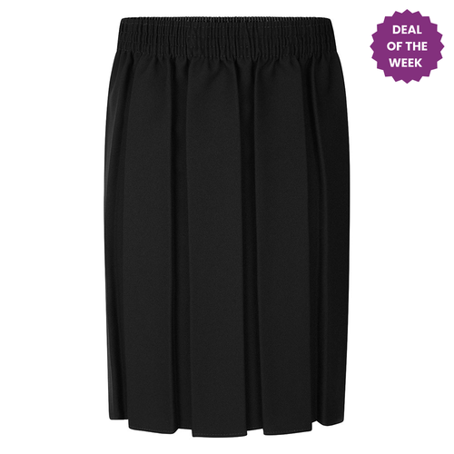 Girls Black Box Pleat Skirt