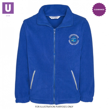 Charger l&#39;image dans la galerie, Corringham Primary Royal Blue Polar Fleece Jacket with logo