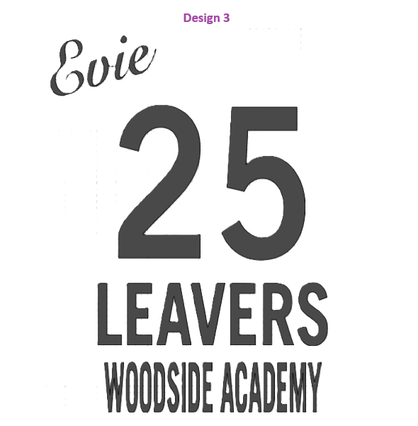 Personalised 2025 Leavers Shirt Design 3