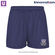 Load image into Gallery viewer, Grays Convent Mesh Honeycomb P.E. Shorts with logo