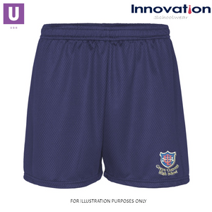 Grays Convent Mesh Honeycomb P.E. Shorts with logo