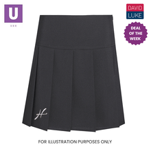 Load image into Gallery viewer, Hathaway Academy Panel Pleated School Skirt with logo