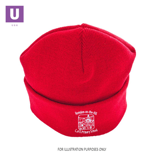 Horndon-on-the-Hill Primary Knitted Ski Hat with logo