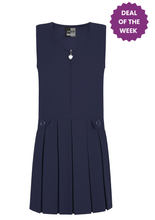 Load image into Gallery viewer, Navy Zip Front Pinafore