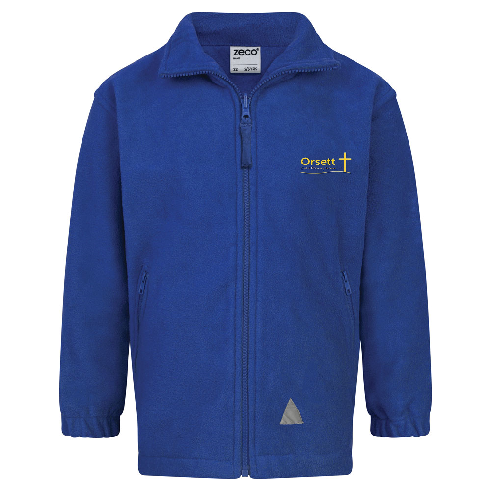 Orsett Primary Polar Fleece Jacket with logo