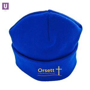 Orsett Primary Knitted Ski Hat with logo