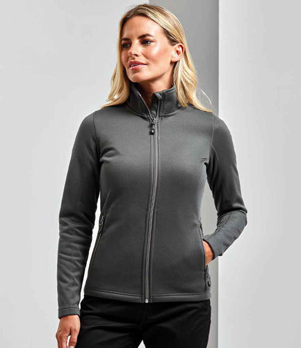 Ladies Grey Premier Spun Dyed Sustainable Zip Through Sweat Jacket