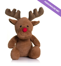 Load image into Gallery viewer, Mumbles Red Nose Reindeer Plush Toy