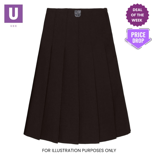 Thames Park Stitch Down Pleat Skirt with logo