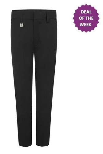 Boys Black Standard Fit Trouser