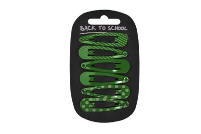 Bottle Green Patterned Sleepies Hair Grips