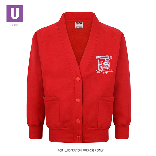 Horndon-on-the-Hill Primary Sweatshirt Cardigan with logo