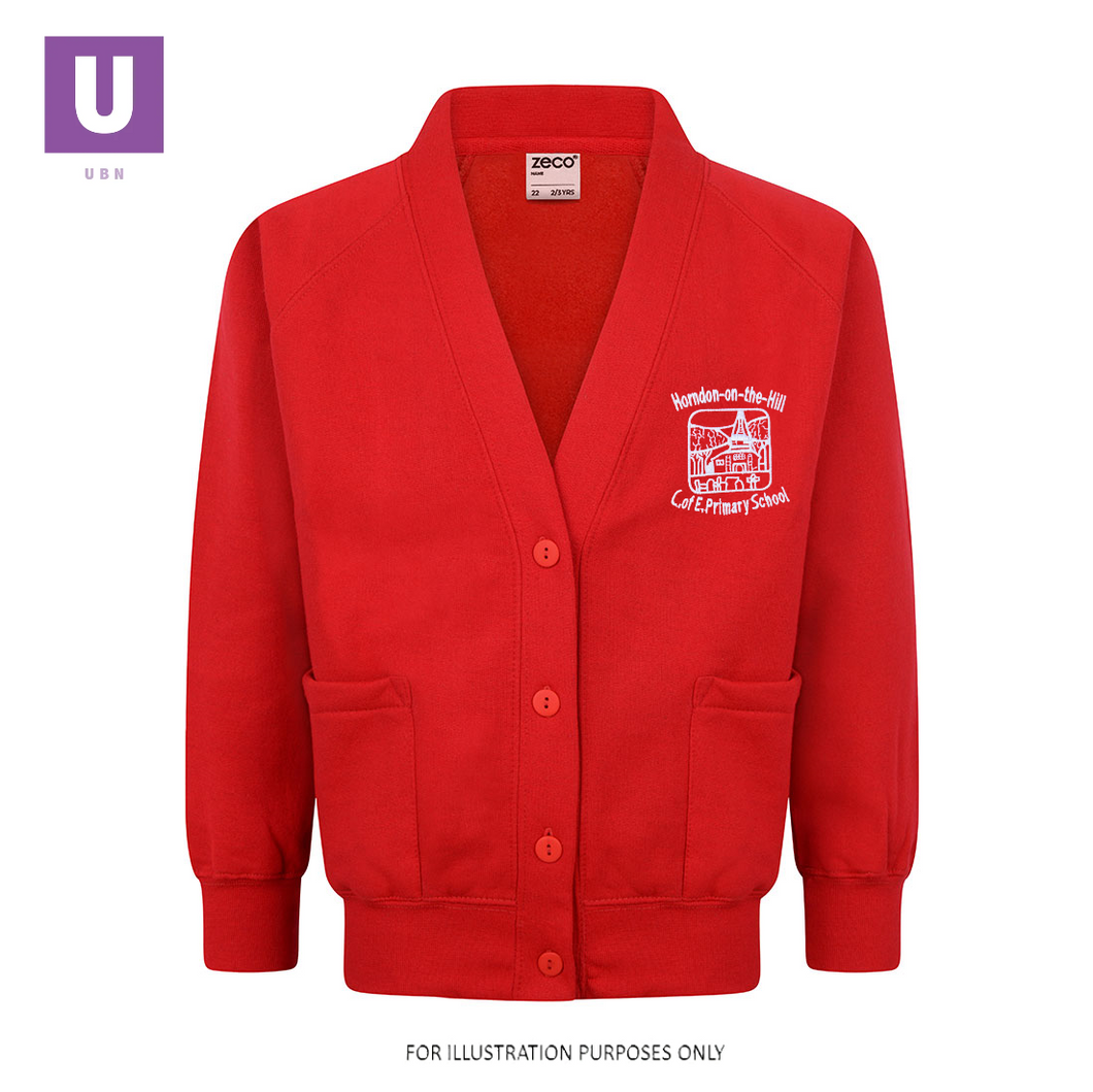 Horndon-on-the-Hill Primary Sweatshirt Cardigan with logo