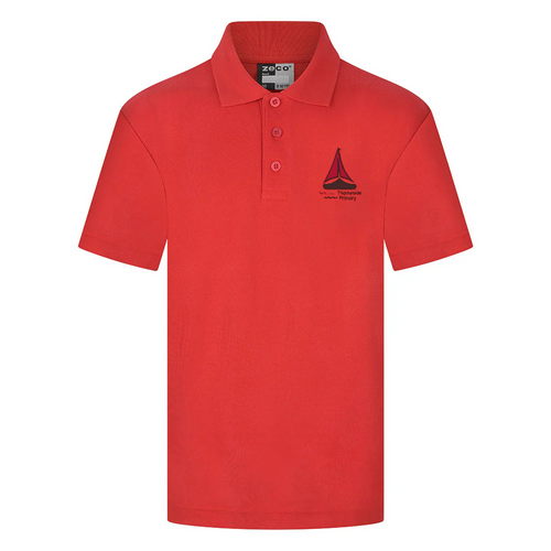 Thameside Staff Unisex Red Polo Shirt (with Logo)