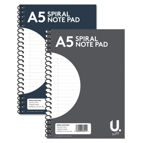U.Note A5 Lined Spiral Pad
