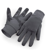 Load image into Gallery viewer, Graphite Grey Beechfield Soft Shell Sports Tech Gloves