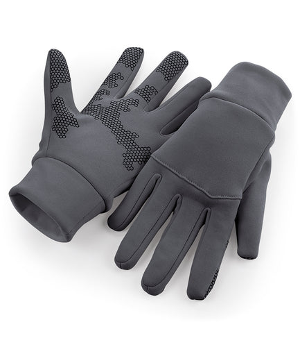 Graphite Grey Beechfield Soft Shell Sports Tech Gloves