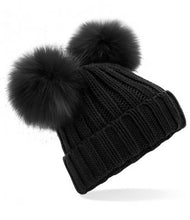 Load image into Gallery viewer, Beechfield Infant Faux Fur Double Pom Pom Beanie