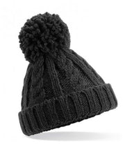 Load image into Gallery viewer, Beechfield Junior Cable Knit Melange Beanie