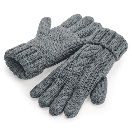 Beechfield Cable Knit Melange Gloves