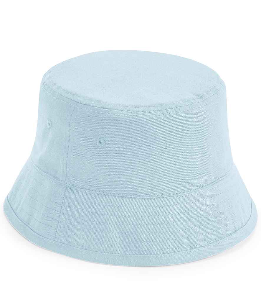 Beechfield Kids Organic Cotton Powder Blue Bucket Hat