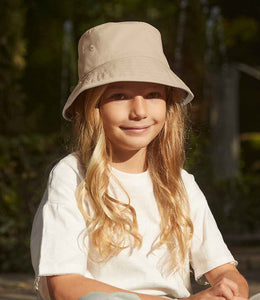 Beechfield Kids Organic Cotton Navy Bucket Hat